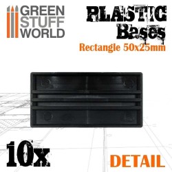 Socles rectangulaires 25x50mm en plastique 2