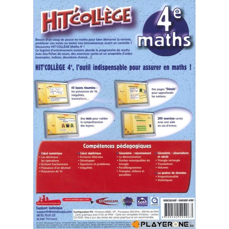 Hit College : Maths 4eme (13-14 ans) 