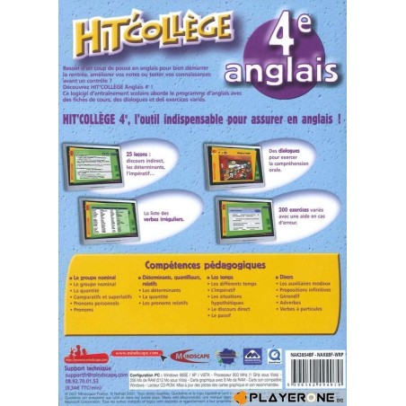 Hit College : Anglais 4eme (13-14 ans) 