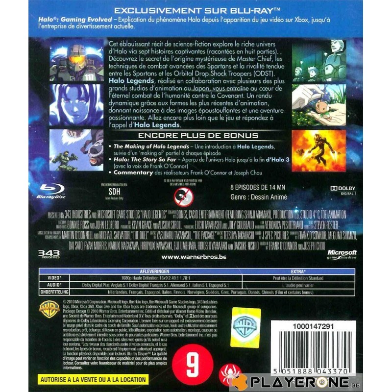 Blu Ray - Halo Legends 