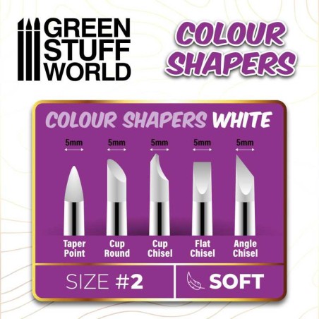 Pinceau Silicone - Colour Shapers TAILLE 2 - BLANC SOUPLE