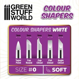 Pinceau Silicone - Colour Shapers TAILLE 0 - BLANC SOUPLE