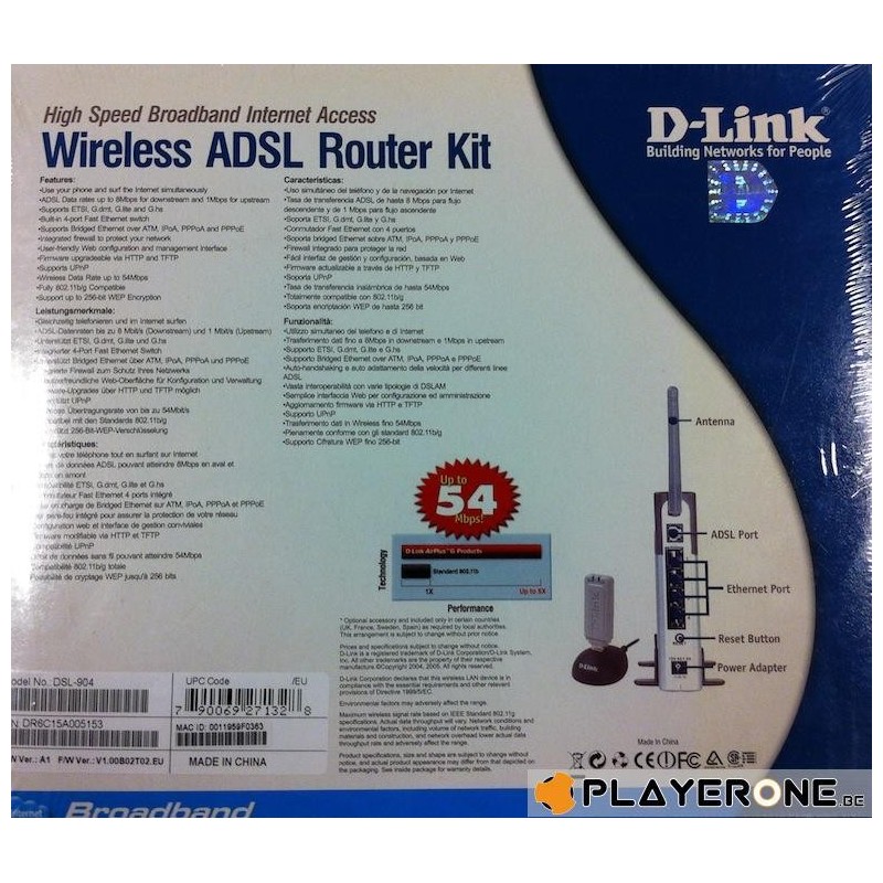 Wireless ADSL Router Kit D-Link 