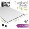 Plaque de Plasticard - 0'5 mm - COMBOx5 feuilles