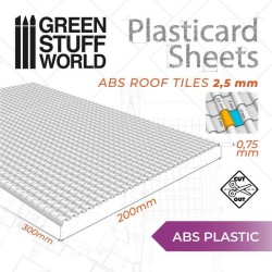 Plaque de Plasticard texturé TUILES