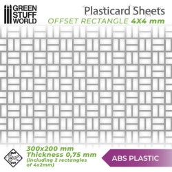 Plaque de Plasticard texturé PAVE RECTANGULAIRE URBAINE