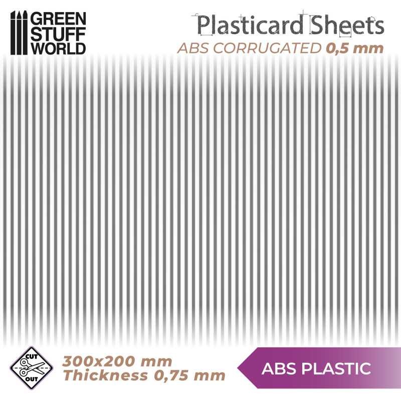 Plaque de Plasticard texturé ONDULÉE FINE 0.5mm