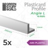 Plasticard PROFILÉ CORNIÈRE 4mm
