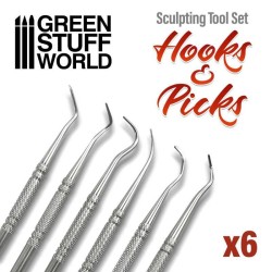 6x outils de sculpture COURBES 2