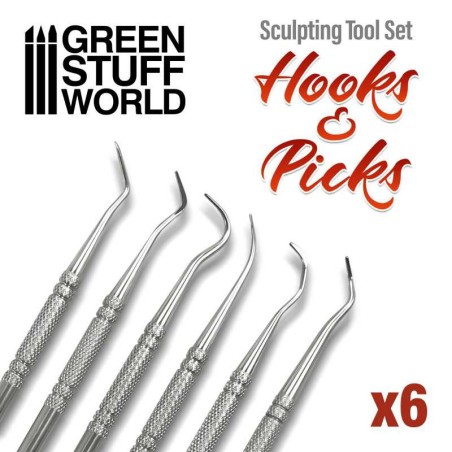 6x outils de sculpture COURBES