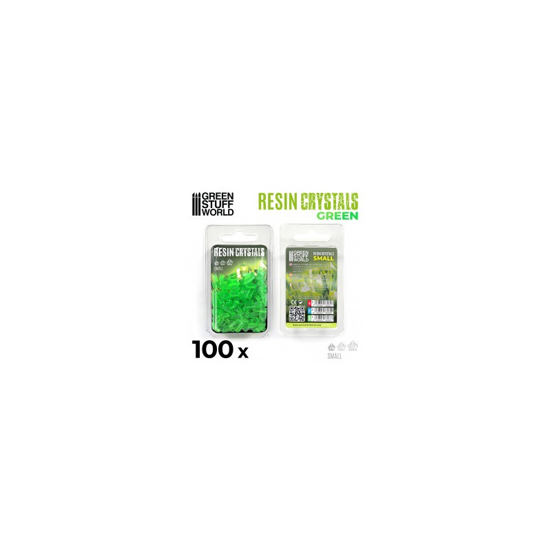 Cristaux de Résine VERTS - Petits