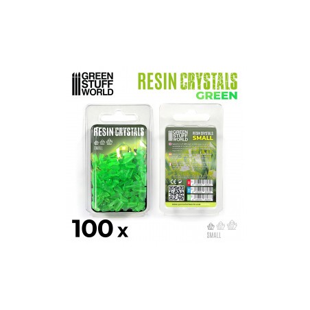 Cristaux de Résine VERTS - Petits