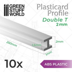 Plasticard PROFILÉ DOUBLE-T 2 mm