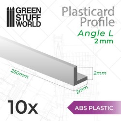 Plasticard PROFILÉ CORNIÈRE 2 mm