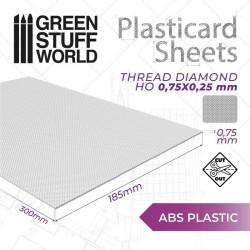 Plaque de Plasticard texturé DIAMANT HO 0.75mm 2