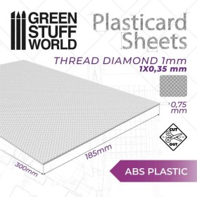 Plaque de Plasticard texturé DIAMANT 1mm