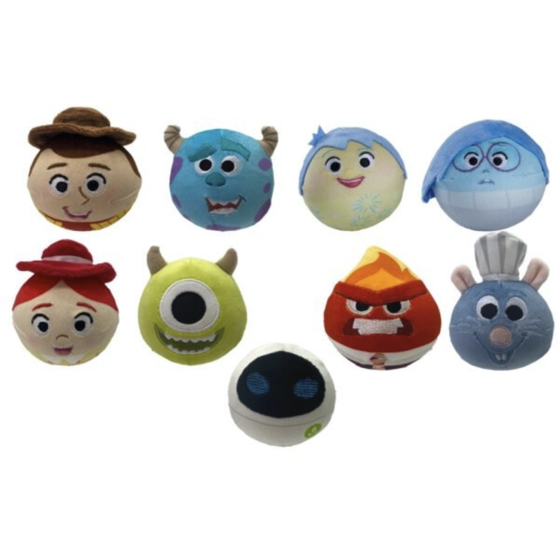 PIXAR - Display de 9 Balles Anti-Stress 'Squashkings' - 8cm 