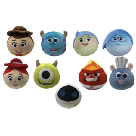 PIXAR - Display de 9 Balles Anti-Stress 'Squashkings' - 8cm 