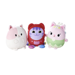 GABBY'S DOLLHOUSE - Squishy -Assortiment de 6 Peluches 20cm - 3Modèles 