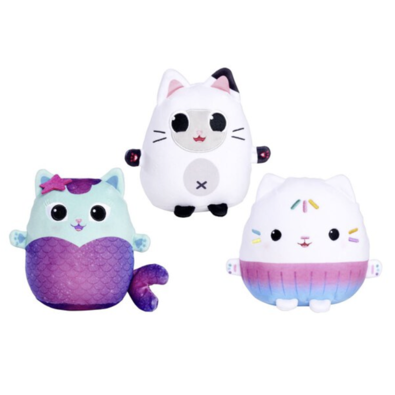 GABBY'S DOLLHOUSE - Squishy -Assortiment de 6 Peluches 30cm - 3Modèles 