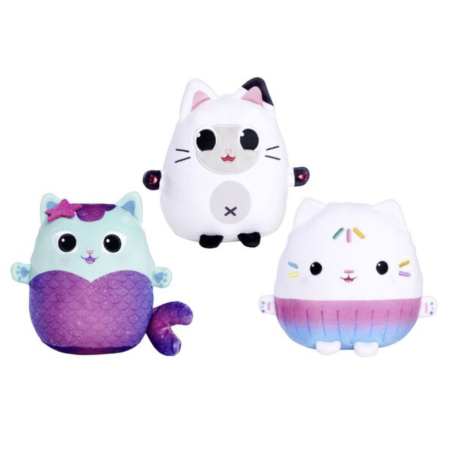 GABBY'S DOLLHOUSE - Squishy -Assortiment de 6 Peluches 30cm - 3Modèles 