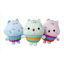 GABBY'S DOLLHOUSE - Cakey - Assortiment de 5 Peluches 38cm - 3 Modèles 