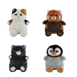 KAWAII - Animaux - Assortiment de 8 Peluches 20cm - 4 Modèles 