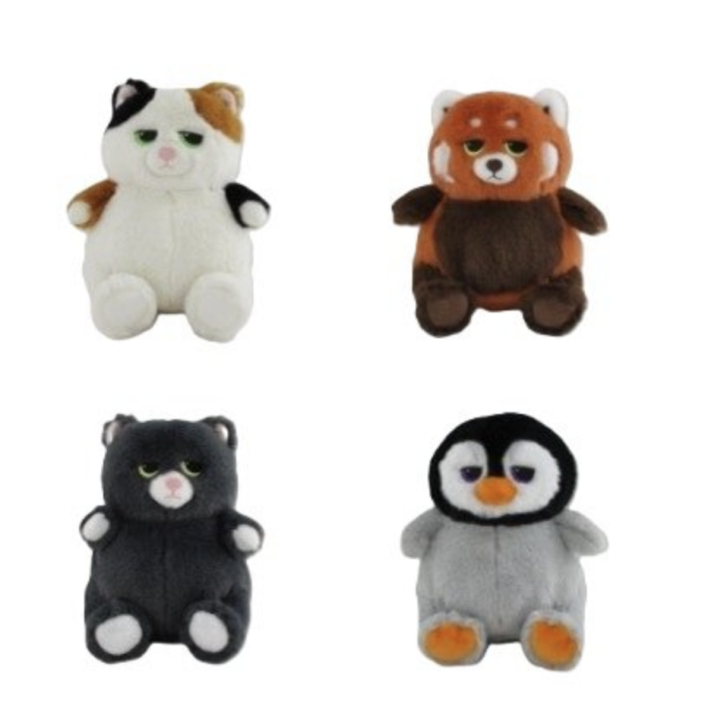 KAWAII - Animaux - Assortiment de 8 Peluches 20cm - 4 Modèles 