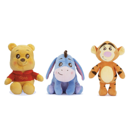 WINNIE & Friends - Kawaii - Assortiment de 8 Peluches 25cm - 3 Modèles 