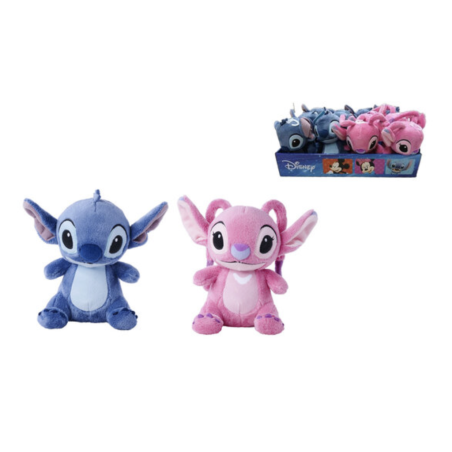 STITCH & ANGEL - Display de 12 Peluches 17cm - 2 Modèles 