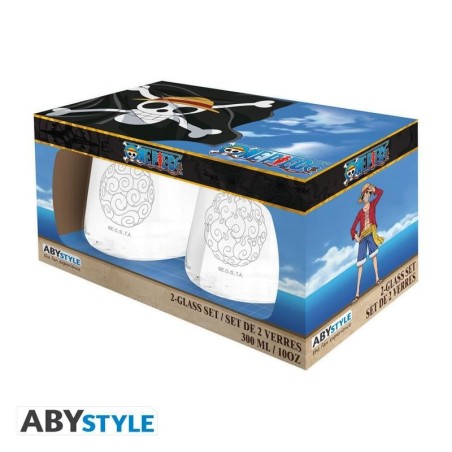 ONE PIECE - Fruit du démon - Set de 2 Verres 300ml 