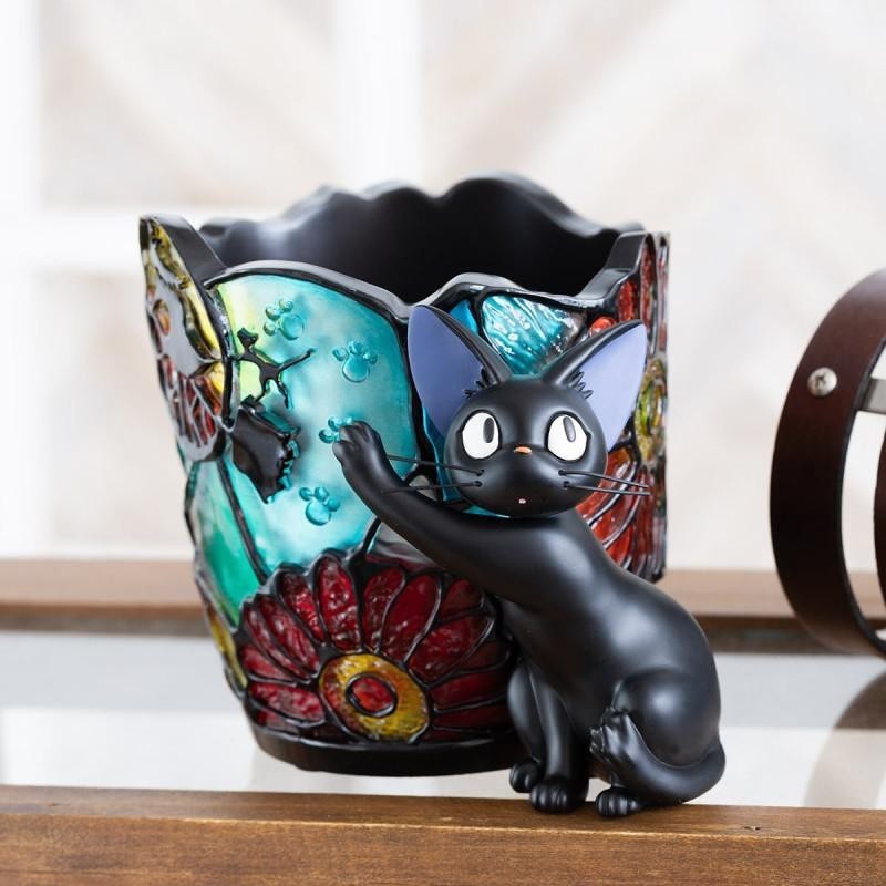 KIKI LA PETITE SORCIERE - Jiji - Diorama Planter Vitrail 18.5cm 