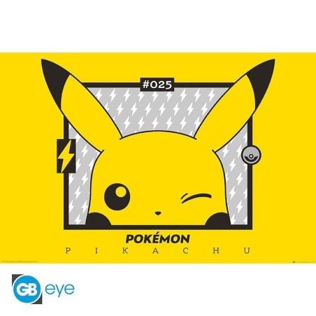 POKEMON - Pikachu Clin d'Oeil - Poster 91x61cm 