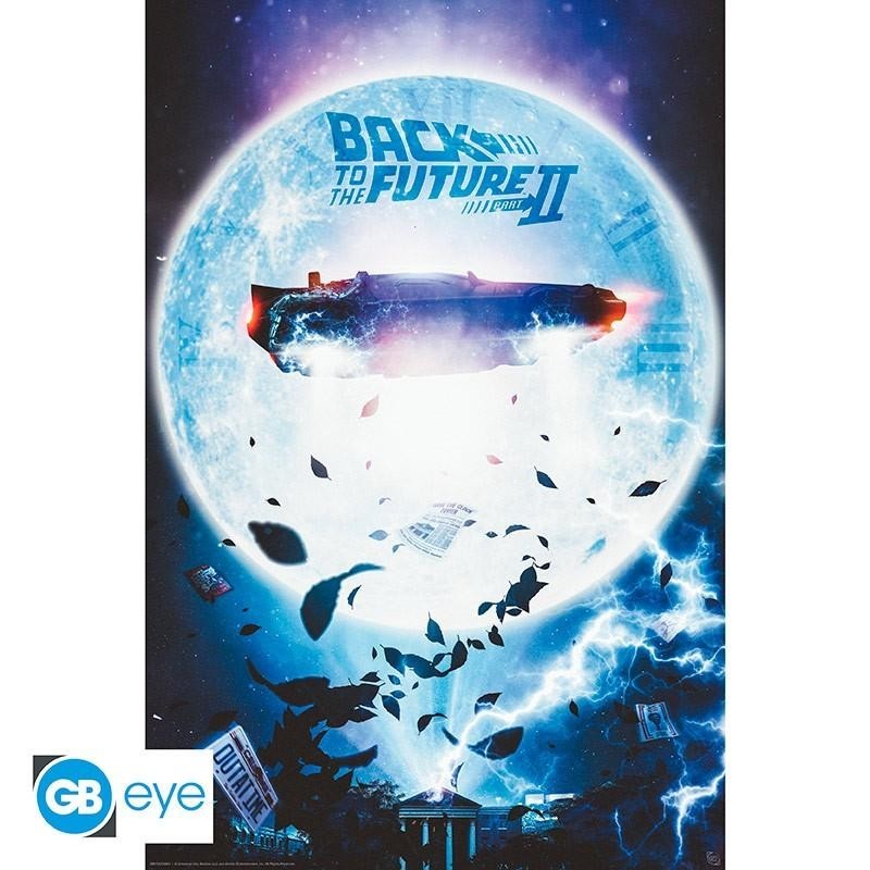 RETOUR VERS LE FUTUR - Delorean Volante - Poster 91x61cm 