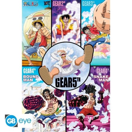 ONE PIECE - Historique des Gears - Poster 91x61cm 
