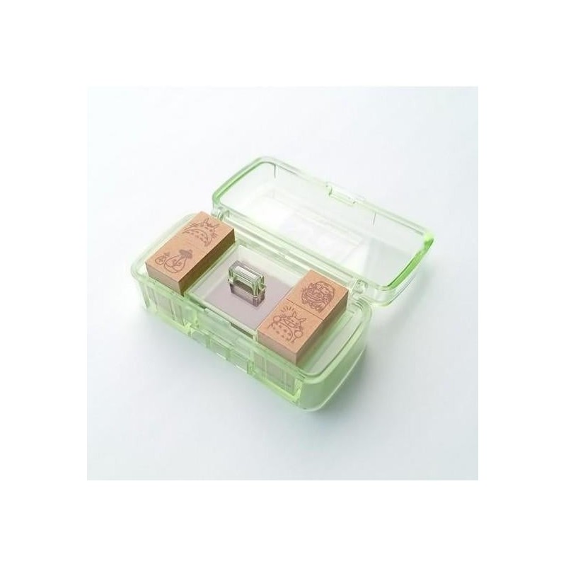 MON VOISIN TOTORO - Totoro & Chatbus - Set Tampons Vert 