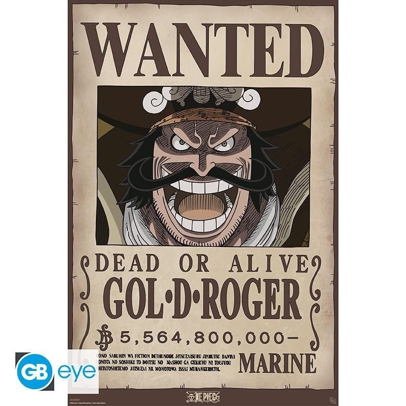 ONE PIECE - Wanted Gol D. Roger - Poster 91x61cm 