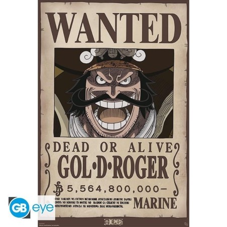 ONE PIECE - Wanted Gol D. Roger - Poster 91x61cm 