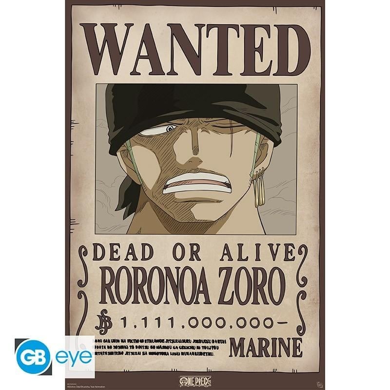 ONE PIECE - Wanted Zoro Wano - Poster 91x61cm 