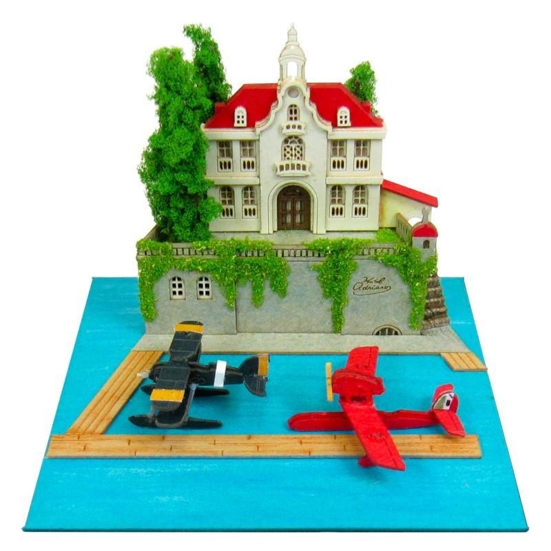 PORCO ROSSO - Adriano & Hydravion de chasse - Diorama Papier 