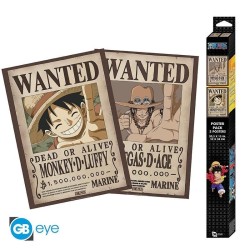 ONE PIECE - Wanted Luffy & Ace - Set de 2 posters '52x38' 