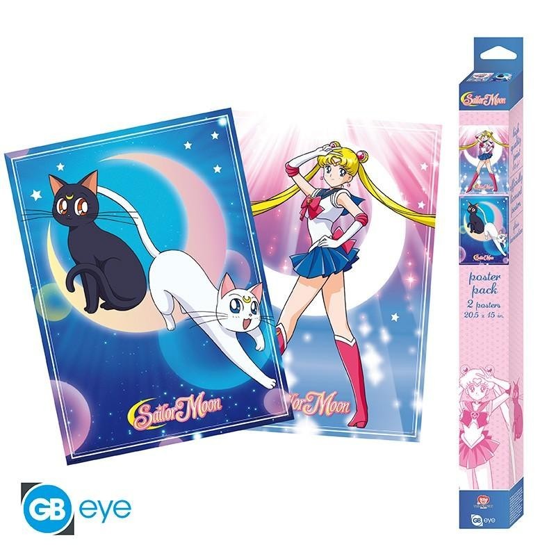 SAILOR MOON - Sailor Moon & Chats - Set de 2 posters '52x38' 