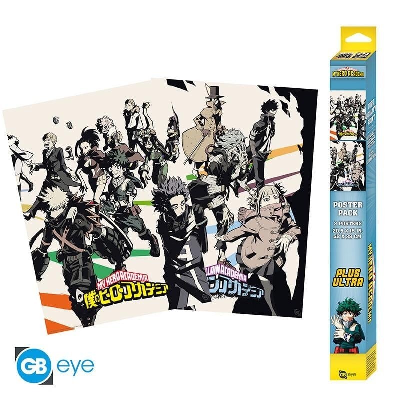 MY HERO ACADEMIA - Héros / Villains - Set de 2 posters '52x38' 