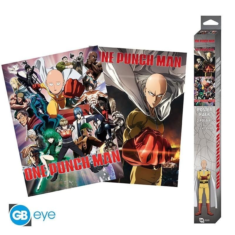 ONE PUNCH MAN - Saitama & Genos - Set de 2 posters '52x38' 