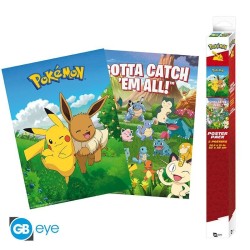 POKEMON - Decorations - Set de 2 posters '52x38' 