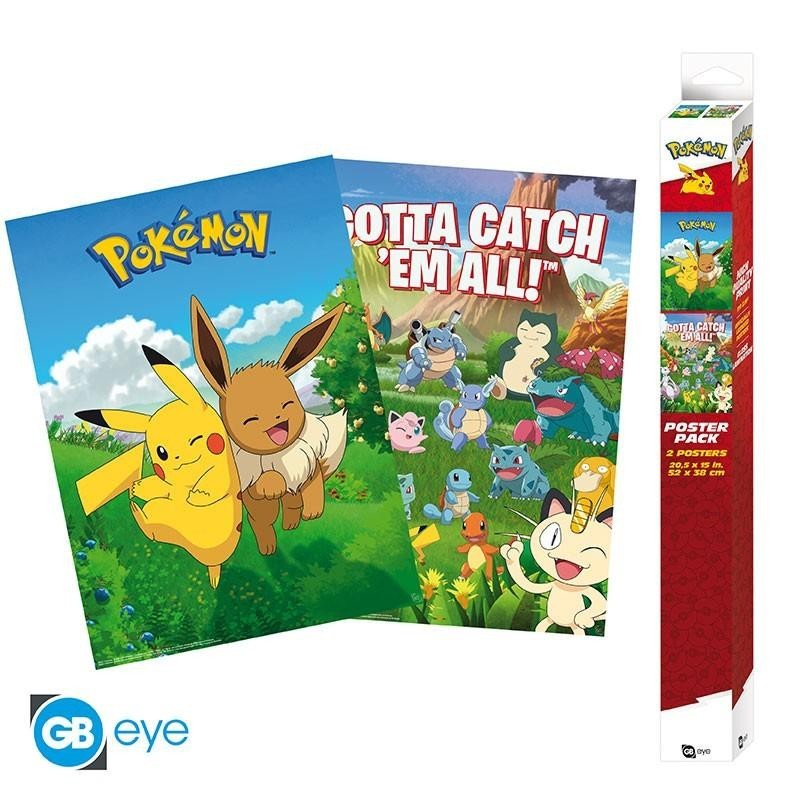 POKEMON - Decorations - Set de 2 posters '52x38' 