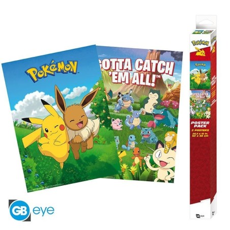 POKEMON - Decorations - Set de 2 posters '52x38' 