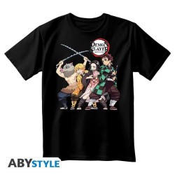 DEMON SLAYER - T-Shirt Groupe Unisexe Noir (L) 
