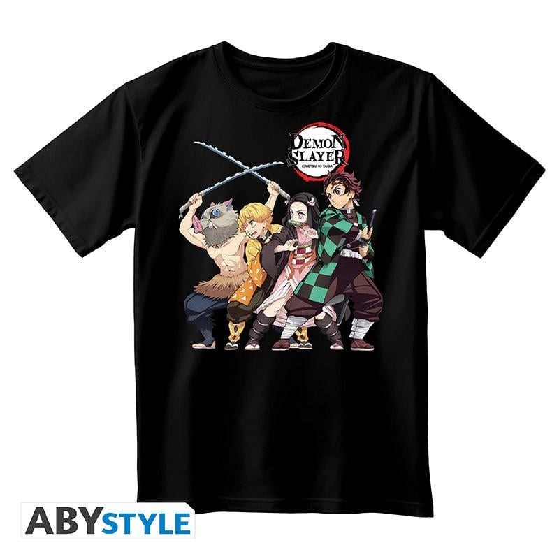 DEMON SLAYER - T-Shirt Groupe Unisexe Noir (S) 