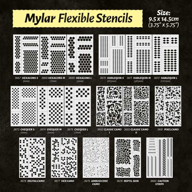 Pochoirs flexibles - Disque de camouflage...